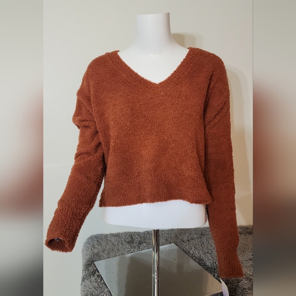 Stars Above Loungewear Sweater Brown / Orange - Picture 1 of 10